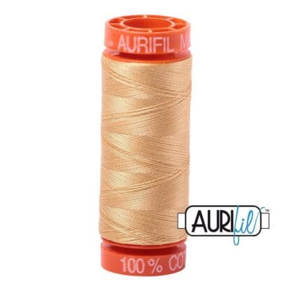 Aurifil 50wt Cotton Mako' - Ocher Yellow 5001 - 200m Spool