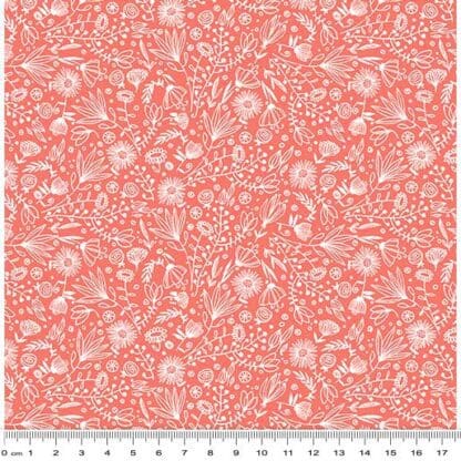 It’s Raining Cats & Dogs - Whisp Flowers - Medium Coral