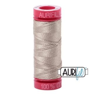 Aurifil - 12wt Cotton Mako’ - Stone 2324