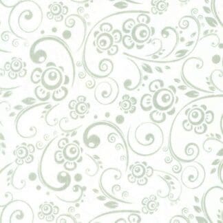 Neutrals - Floral/Swirl - White/Grey