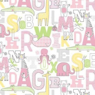 Adorable Alphabet - Main - Pink/White