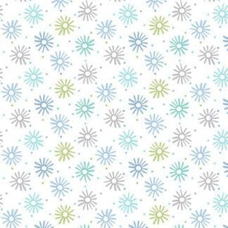 Adorable Alphabet - Pinwheel - Teal/White