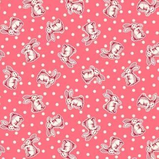 Aunt Grace Sew Charming - Bunnys - Coral