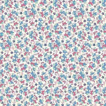 Aunt Grace Sew Charming - Tossed Flowers - Blue