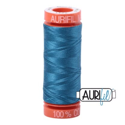 Aurifil 50wt Cotton Mako' - Medium Teal 1125 - 200m Spool