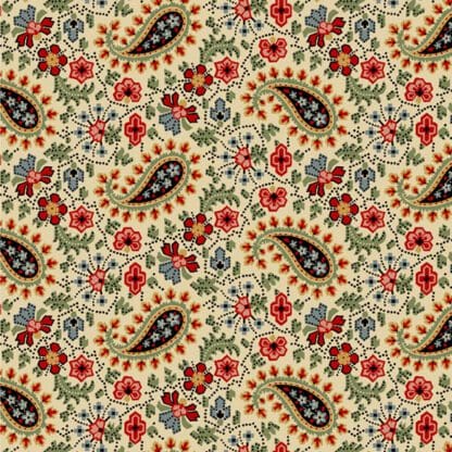 Villa Flora - Dotted Paisley - Cream