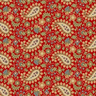 Villa Flora - Dotted Paisley - Red
