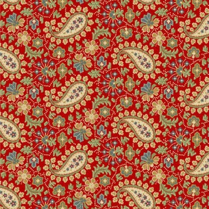 Villa Flora - Dotted Paisley - Red