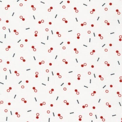 Hints of Prints - Circles and Dashes - Red